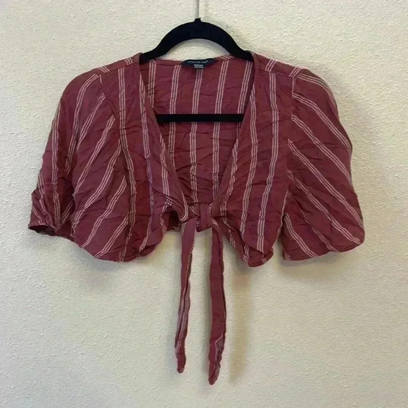 AMERICAN EAGLE Women’s Cropped Blouse - Picture 1 of 6